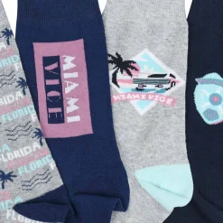 Hombre Lizenz Multipacks|Héroes De La Infancia^Miami Vice Hombre Calcetines 4 pares 93891887
