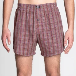 Hombre MONT EMILIAN Multipacks|Ropa Interior^"Nantes" Hombre Americano Calzoncillos bóxer Pack de 2 rojo/cuadros