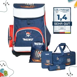 MUWO Héroes De La Infancia|Bolsos^"Lil Pirate" Niño Mochila escolar Conjunto 5 piezas.