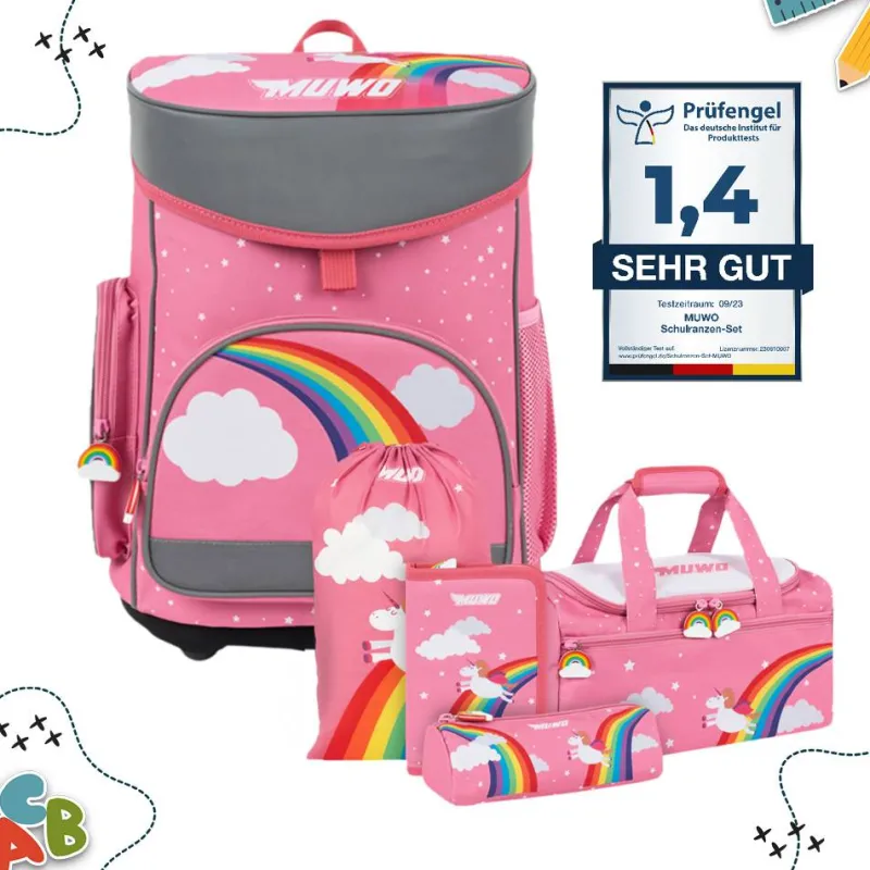MUWO Héroes De La Infancia|Bolsos^"Lil Unicornio" Niño Mochila Conjunto 5 uds.