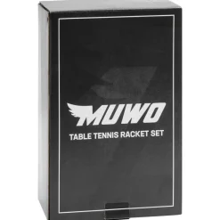 MUWO Game & Fun^Set de 2 palas de tenis de mesa con red y 3 pelotas