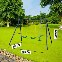 MUWO Balcón & Jardín|Columpios^"Tabalú" Estructura con 2 columpios y balancín