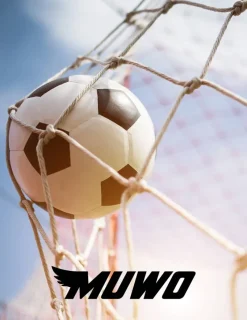 MUWO Balones De Fútbol^"Topscorer" goma Balón de fútbol blanco azul