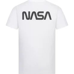 Hombre NASA Camisetas^Circle Logo Hombre Camiseta TMMTS007WHT