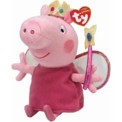 TY Game & Fun^Peppa Pig Princesa Beanie Peluche 15 cm 46129