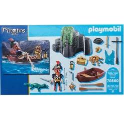 PLAYMOBIL Game & Fun^® Escondite del tesoro pirata 70860
