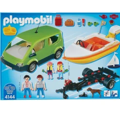PLAYMOBIL Game & Fun^® Familyvan con remolque para barco 4144