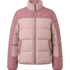 Mujer Reebok Chaquetas^2 in 1 Puffer reversible Mujer Chaquetón RBO21100-Rosa polvoriento