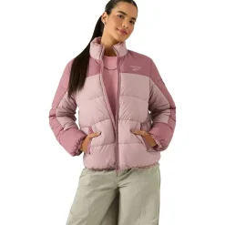 Mujer Reebok Chaquetas^2 in 1 Puffer reversible Mujer Chaquetón RBO21100-Rosa polvoriento