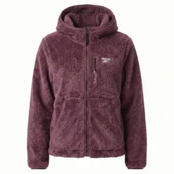 Mujer Reebok Chaquetas^Double Monkey Fleece Mujer Chaqueta RBO21480-Rosa oscuro polvoriento