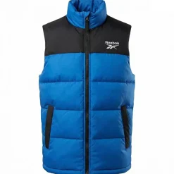Hombre Reebok Chaquetas^Heavyweight Puffer Hombre Chaleco RBO14920-Vector-Azul