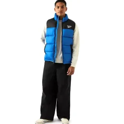 Hombre Reebok Chaquetas^Heavyweight Puffer Hombre Chaleco RBO14920-Vector-Azul