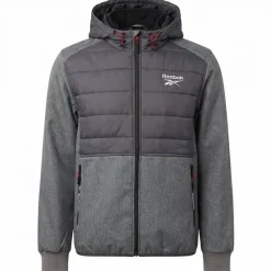 Hombre Reebok Outdoor|Chaquetas^Mixed Hybrid Hombre Chaqueta de trekking RBO15620-Gris hielo