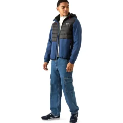 Hombre Reebok Outdoor|Chaquetas^Mixed Hybrid Hombre Chaqueta de trekking RBO15620-Batik-Azul