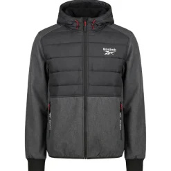 Hombre Reebok Outdoor|Chaquetas^Mixed Hybrid Hombre Chaqueta de trekking RBO15620-Carbón vegetal