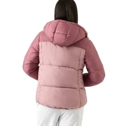 Mujer Reebok Chaquetas^Puffer Mujer Reversible Chaquetón RBO21030-Rosa polvoriento