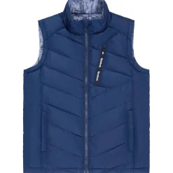 Hombre Reebok Chaquetas^Puffer Vest 2-in-1 Hombre Reversible Chaleco RBO15720-Batik-Azul