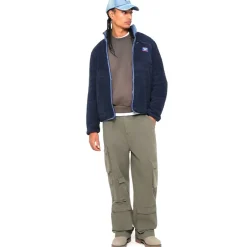 Hombre Reebok Chaquetas^Sherpa Jacket Hombre Chaqueta de forro polar RBO15220-Vector-Marino