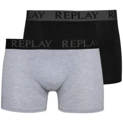 Hombre REPLAY Multipacks|Ropa Interior^Boxer Style Cuff Logo Hombre Calzoncillos bóxer Pack de 2 I101143-N088