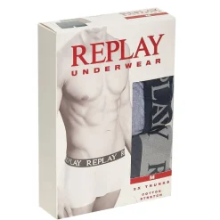 Hombre REPLAY Multipacks|Ropa Interior^Boxer Style Cuff Logo Hombre Calzoncillos bóxer Pack de 2 I101143-N145