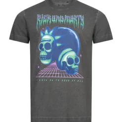Lizenz Héroes De La Infancia^RICK Y MORTY Metal Skulls Hombre Camiseta CDMTS247VBL