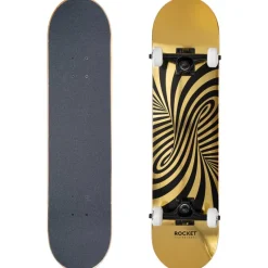 Rocket Skateboards Skateboarding^Rocket Twisted Foil Gold 7,50" Skateboard RKT-COM-1555