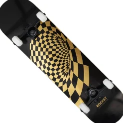 Rocket Skateboards Skateboarding^Rocket Vortex Foil Gold 8" Skateboard RKT-COM-1553