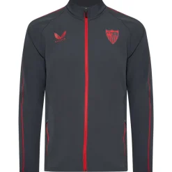 CASTORE Tienda Para Aficionados^Sevilla FC Anthem Hombre Chaqueta de presentación TM1156-EBONYTRUERED