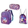 Lizenz Héroes De La Infancia|Bolsos^Sonic the Hedgehog Niño De vuelta a la escuela Conjunto 3 piezas. Mochila, Bolso, carpeta 1244561