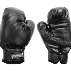 SPORTINATOR Boxeo^Pelota de boxeo soporte de boxeo entrenador de boxeo de pie con pera de boxeo y guantes de boxeo gris