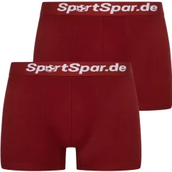 Hombre SportSpar Multipacks|Ropa Interior^.de Hombre "Double Sparbuchse" Calzoncillos bóxer Pack de 2 vino tinto