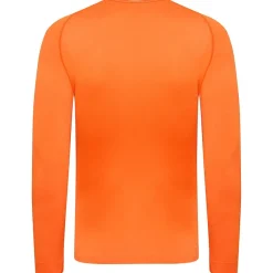Emporio Armani Tienda Para Aficionados^SSC Neapel EA7 Hombre Camiseta funcional de manga larga naranja EA7SSCN152-NARANJA