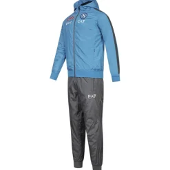 Emporio Armani Tienda Para Aficionados^SSC Neapel EA7 Hombre Con capucha Chándal de presentación azul EASSCN23R08-AZZURRO