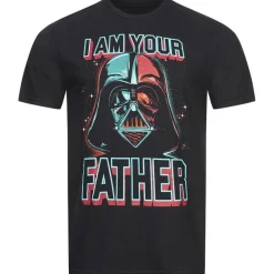Lizenz Héroes De La Infancia^STAR WARS Darth Vader Father Hombre Camiseta SWMTS076BLK