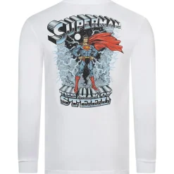 Lizenz Héroes De La Infancia^SUPERMAN DC COMICS Lightning Hombre Camiseta de manga larga CDMLS033WHT