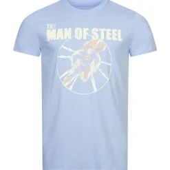 Lizenz Héroes De La Infancia^SUPERMAN DC COMICS Man of Steel Hombre Camiseta FBMTS822LTB