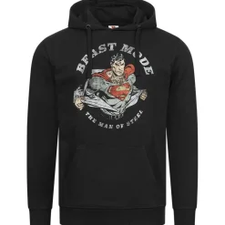 Lizenz Héroes De La Infancia^SUPERMAN DC COMICS Modo Bestia Hombre Sudadera con capucha FBMHS811BLK