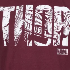 Hombre Lizenz Héroes De La Infancia|Camisetas^THOR MARVEL Texto Hombre Camiseta FBMTS312GAR