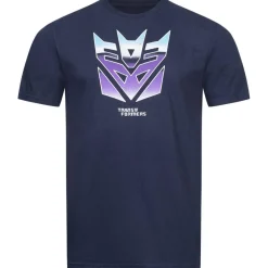 Lizenz Héroes De La Infancia^TRANSFORMADORES Decepticons Logo Hombre Camiseta HAMTS015NVY