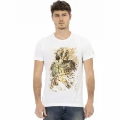 Hombre TRUSSARDI Action Camisetas^Hombre cuello redondo Conqueror Camiseta Blanco 2AT08F001