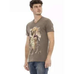 Hombre TRUSSARDI Action Camisetas^Hombre Conqueror Camiseta con cuello de pico Braun 2AT108004