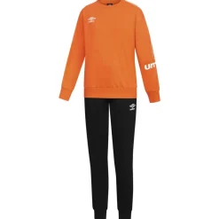 Hombre Umbro Chándales|Equipaciones^Premium Hombre Chándal 30101S-Naranja oscuro-Negro