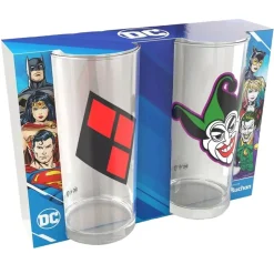 Lizenz Héroes De La Infancia^Vasos para beber de DC Comics 2 Conjunto Wonder Harley Quinn y Joker 0.27 L 24862