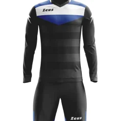Zeus Ropa Para Porteros|Equipaciones^Argo Conjunto de portero Camiseta de manga larga con pantalones cortos Negro Royal