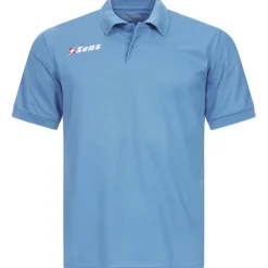 Hombre Zeus Camisas Y Polos|Ropa De Fitness^Basic Hombre Polo azul