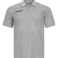 Hombre Zeus Camisas Y Polos|Ropa De Fitness^Basic Hombre Polo gris