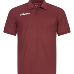 Hombre Zeus Camisas Y Polos|Ropa De Fitness^Basic Hombre Polo rojo oscuro