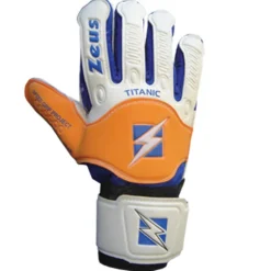 Zeus Ropa Para Porteros|Equipaciones^Guanto Titanic Guantes de portero azul/naranja