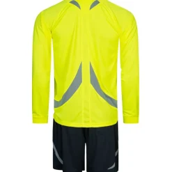 Zeus Ropa Para Árbitros^Hombre Conjunto de árbitro Camiseta con pantalón corto Amarillo Neón