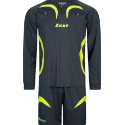 Zeus Ropa Para Árbitros^Hombre Conjunto de árbitro Camiseta con pantalón corto Gris